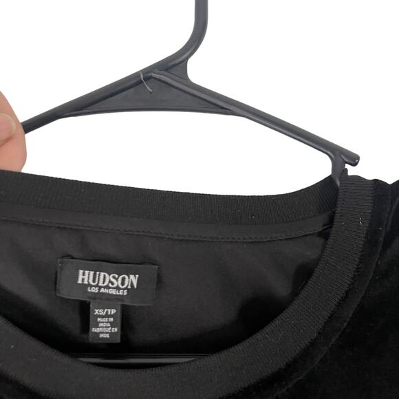 Hudson Size XS Black Velvet Fairy Grunge Whimsygoth Short Sleeve Shirt - Picture 4 of 9